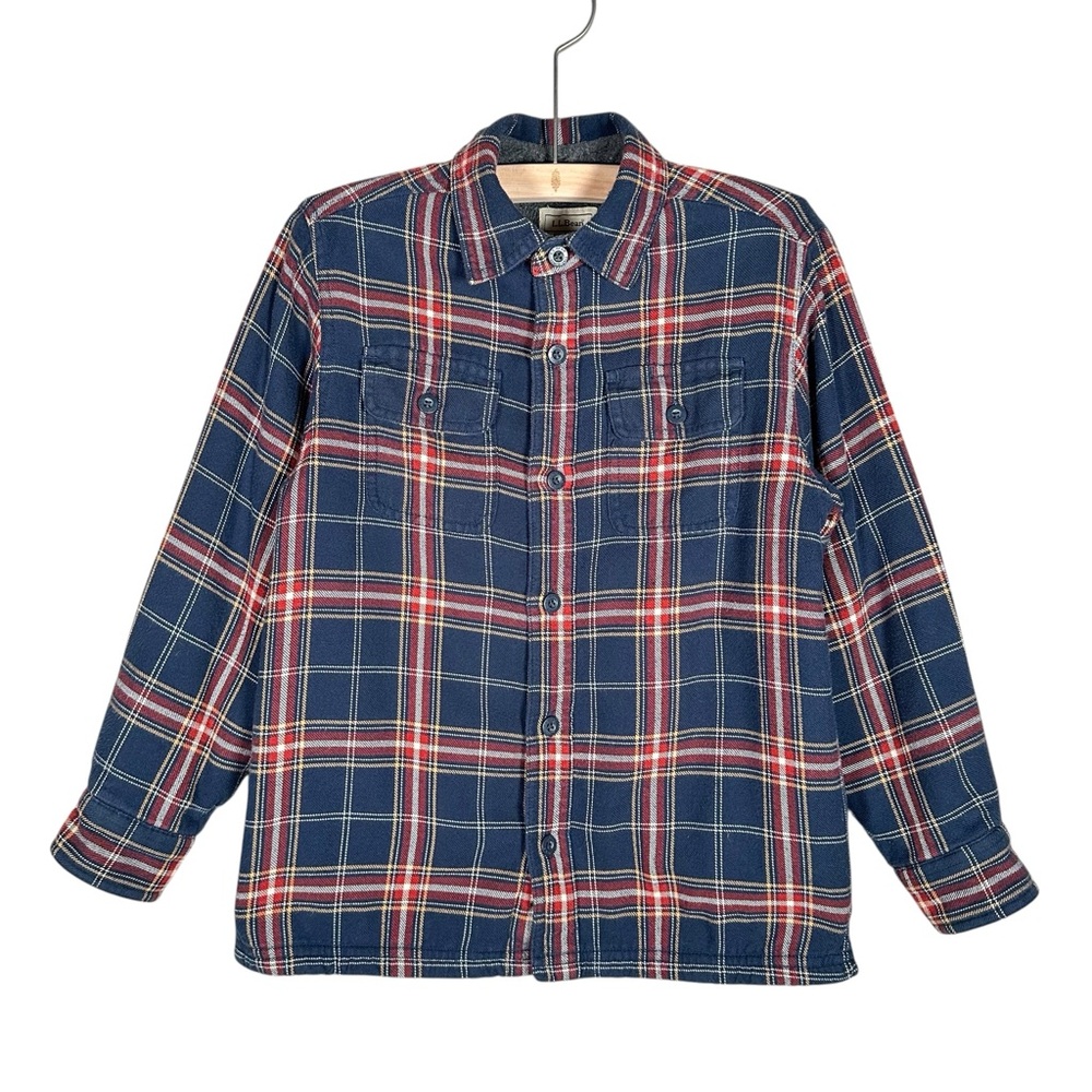 L.L.BEAN Vintage Plaid Fleece-Lined Flannel Shacket